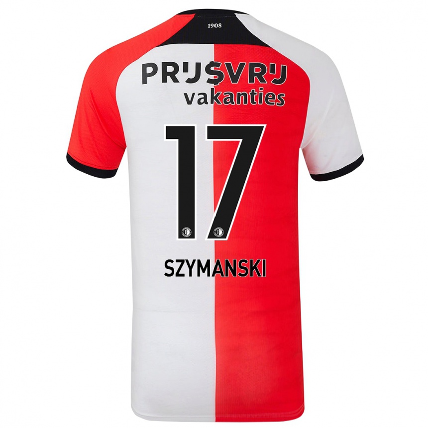 Férfi Labdarúgás Sebastian Szymanski #17 Piros Fehér Hazai Jersey 2024/25 Mez Póló Ing