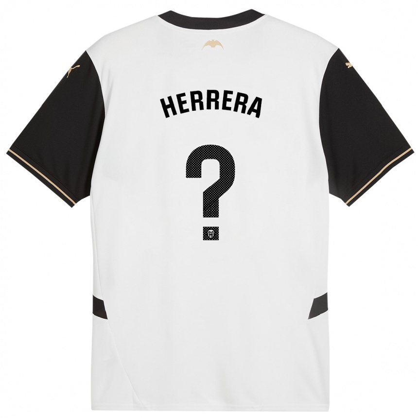 Férfi Labdarúgás Iker Herrera #0 Fehér Fekete Hazai Jersey 2024/25 Mez Póló Ing