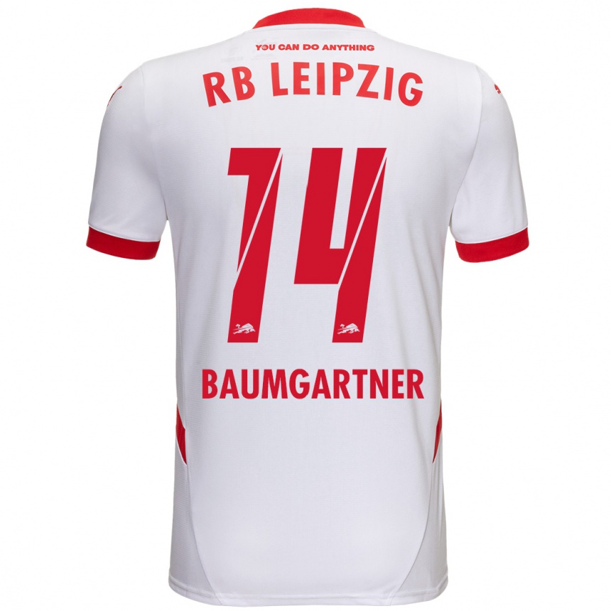 Férfi Labdarúgás Christoph Baumgartner #14 Fehér Piros Hazai Jersey 2024/25 Mez Póló Ing