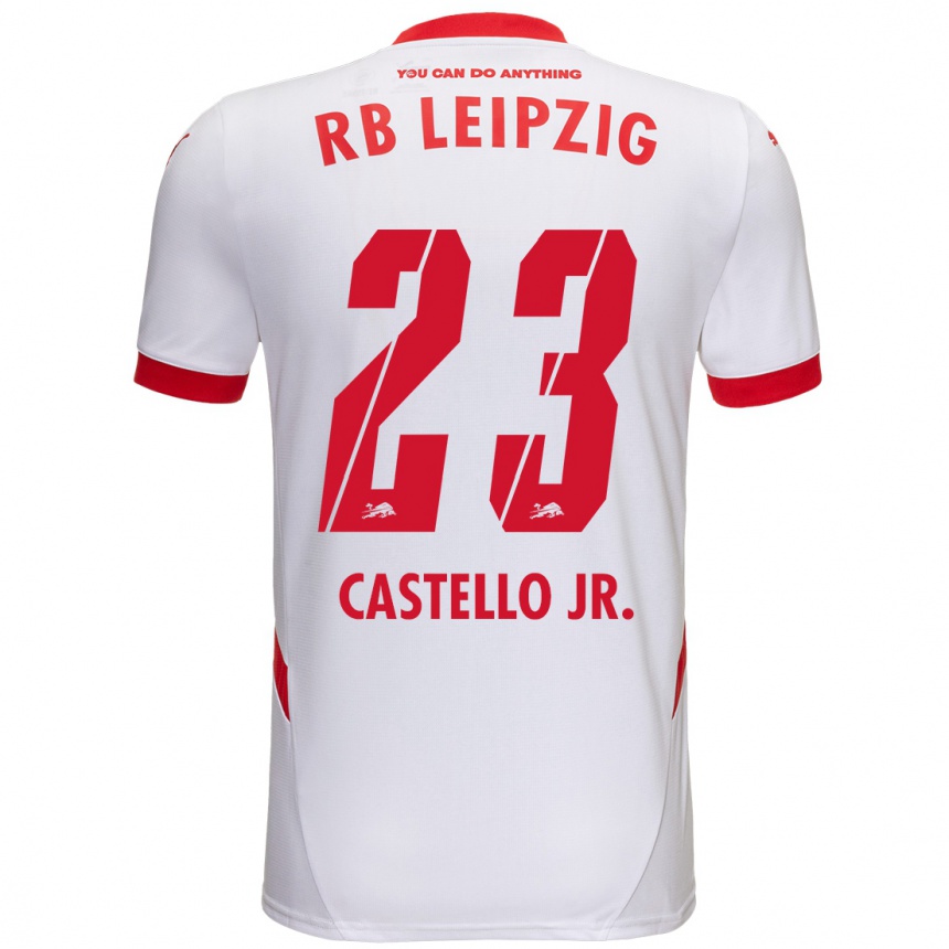 Férfi Labdarúgás Castello Lukeba #23 Fehér Piros Hazai Jersey 2024/25 Mez Póló Ing