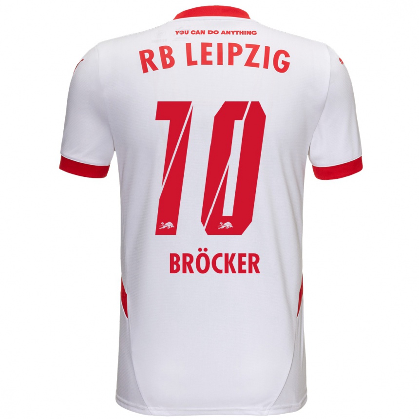 Férfi Labdarúgás Mads Bröcker #10 Fehér Piros Hazai Jersey 2024/25 Mez Póló Ing