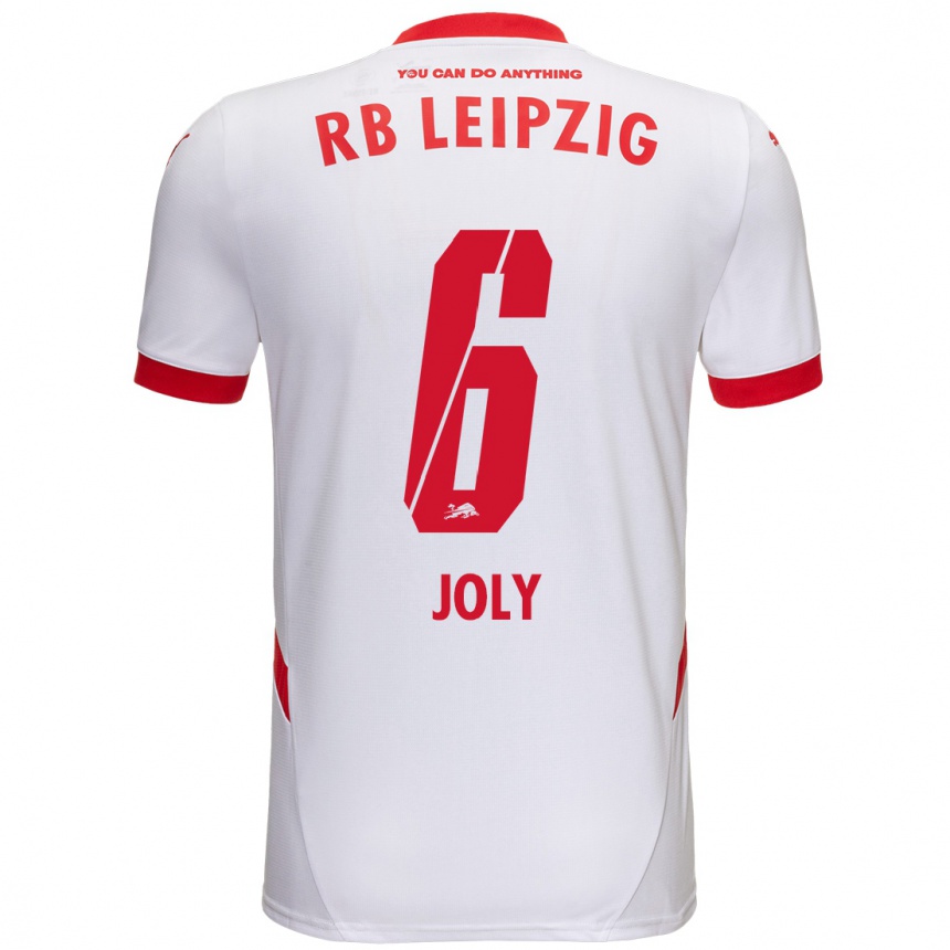 Férfi Labdarúgás Lou-Ann Joly #6 Fehér Piros Hazai Jersey 2024/25 Mez Póló Ing