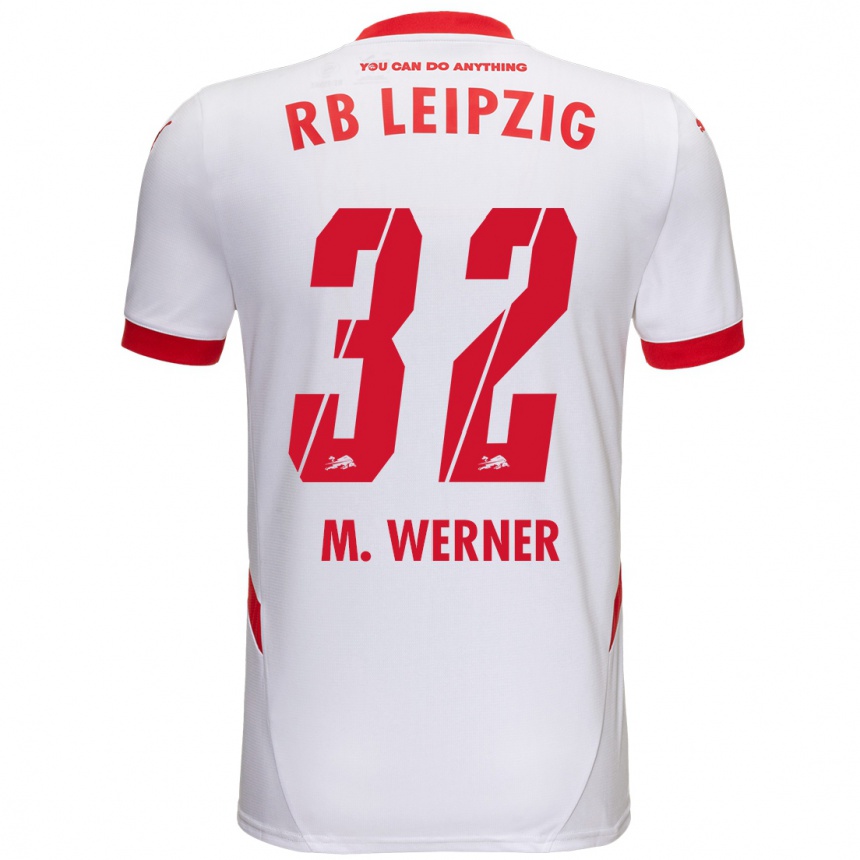 Férfi Labdarúgás Mia Werner #32 Fehér Piros Hazai Jersey 2024/25 Mez Póló Ing