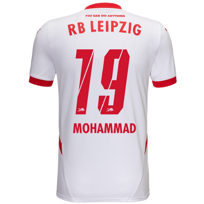 Férfi Labdarúgás Sammy Mohammad #19 Fehér Piros Hazai Jersey 2024/25 Mez Póló Ing