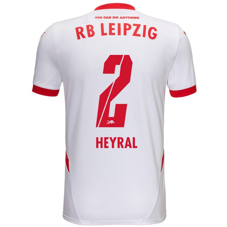 Férfi Labdarúgás Neo Heyral #2 Fehér Piros Hazai Jersey 2024/25 Mez Póló Ing