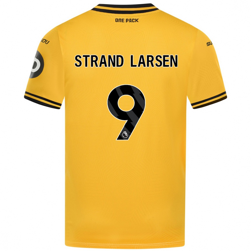 Férfi Labdarúgás Jørgen Strand Larsen #9 Sárga Hazai Jersey 2024/25 Mez Póló Ing