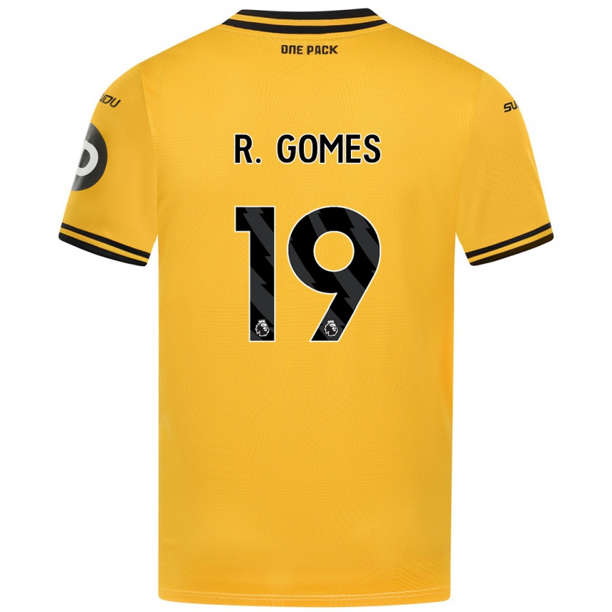 Férfi Labdarúgás Rodrigo Gomes #19 Sárga Hazai Jersey 2024/25 Mez Póló Ing