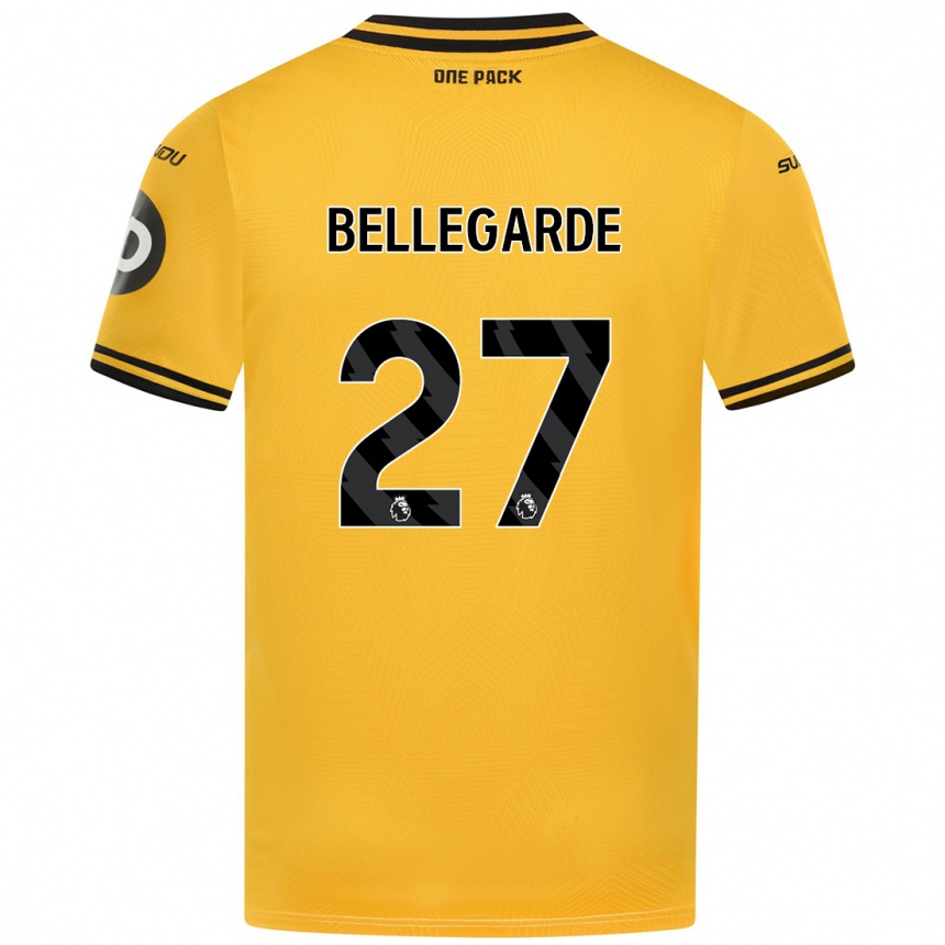 Férfi Labdarúgás Jean-Ricner Bellegarde #27 Sárga Hazai Jersey 2024/25 Mez Póló Ing