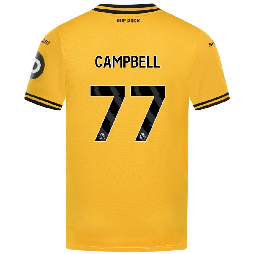 Férfi Labdarúgás Chem Campbell #77 Sárga Hazai Jersey 2024/25 Mez Póló Ing