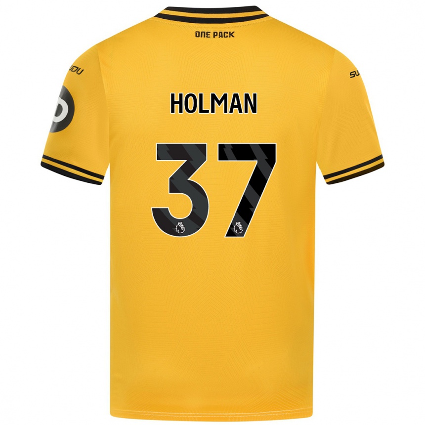 Férfi Labdarúgás Fletcher Holman #37 Sárga Hazai Jersey 2024/25 Mez Póló Ing