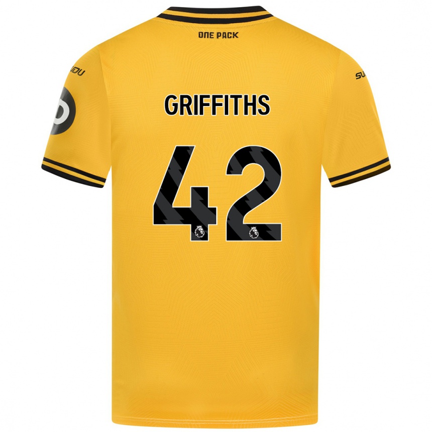 Férfi Labdarúgás Harvey Griffiths #42 Sárga Hazai Jersey 2024/25 Mez Póló Ing