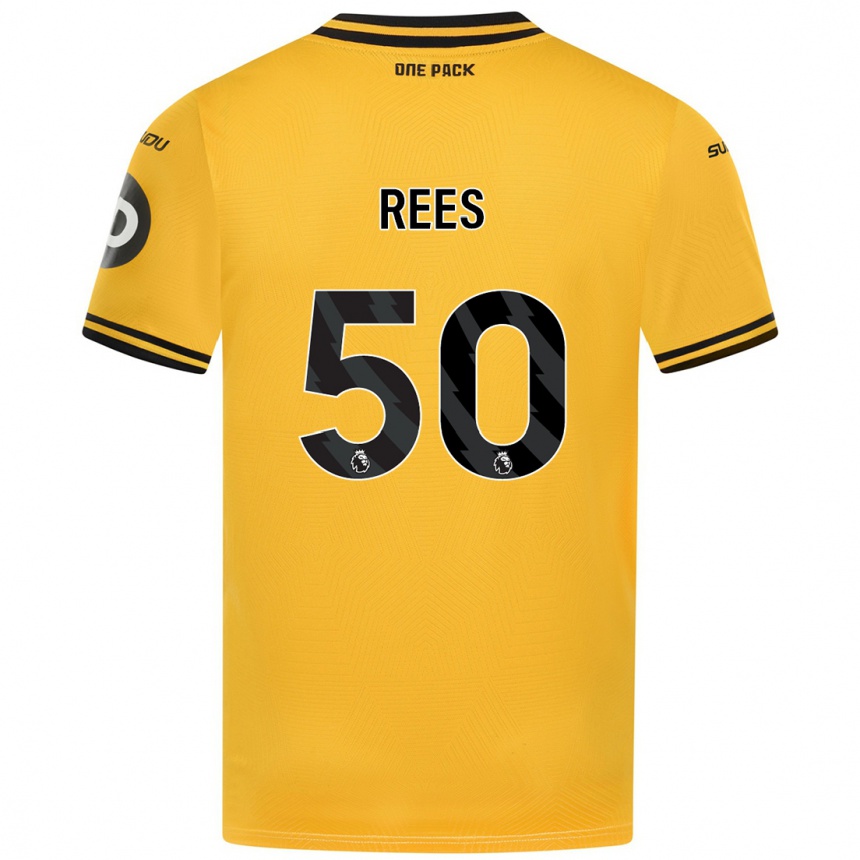 Férfi Labdarúgás Mason Rees #50 Sárga Hazai Jersey 2024/25 Mez Póló Ing