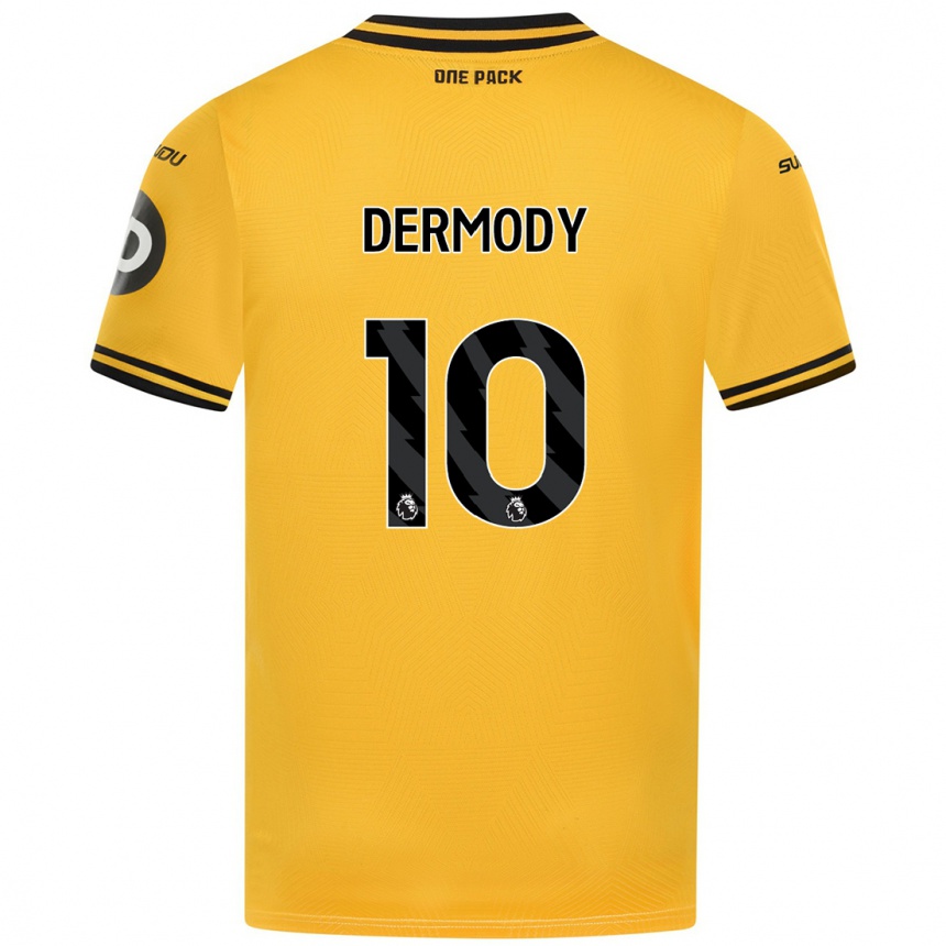 Férfi Labdarúgás Helen Dermody #10 Sárga Hazai Jersey 2024/25 Mez Póló Ing