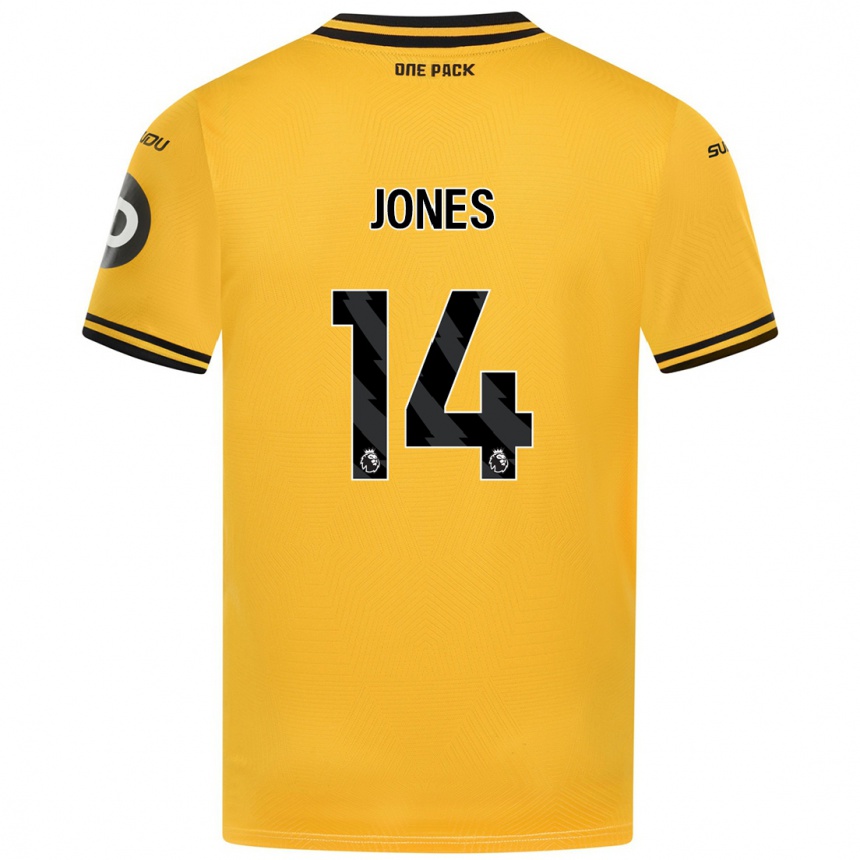 Férfi Labdarúgás Meesha Dudley-Jones #14 Sárga Hazai Jersey 2024/25 Mez Póló Ing