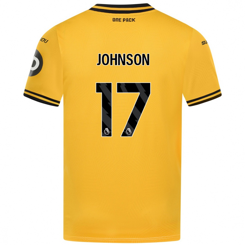 Férfi Labdarúgás Katie Johnson #17 Sárga Hazai Jersey 2024/25 Mez Póló Ing