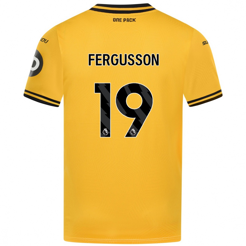 Férfi Labdarúgás Liv Fergusson #19 Sárga Hazai Jersey 2024/25 Mez Póló Ing