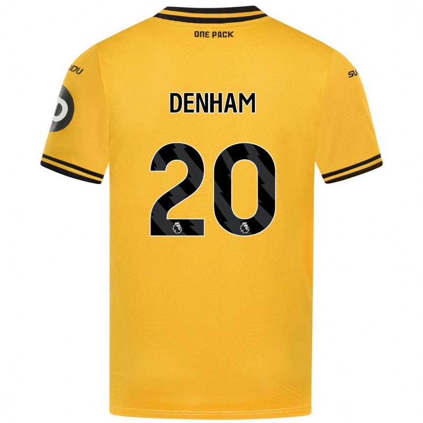 Férfi Labdarúgás Ania Denham #20 Sárga Hazai Jersey 2024/25 Mez Póló Ing