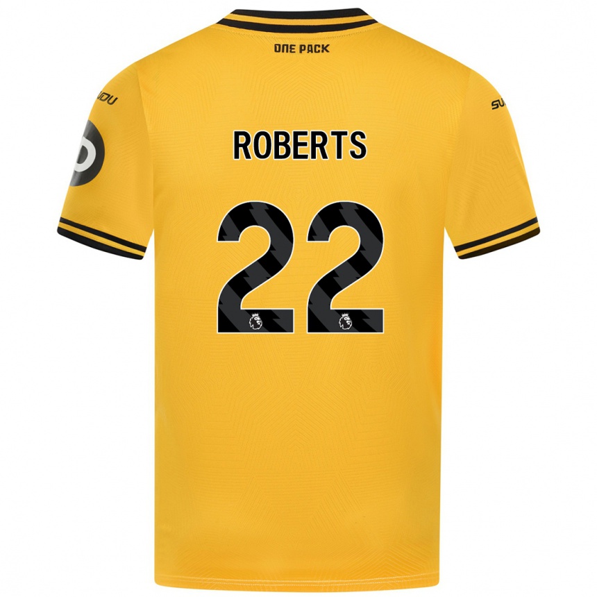 Férfi Labdarúgás Beth Roberts #22 Sárga Hazai Jersey 2024/25 Mez Póló Ing