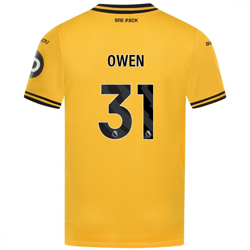 Férfi Labdarúgás Skye Owen #31 Sárga Hazai Jersey 2024/25 Mez Póló Ing