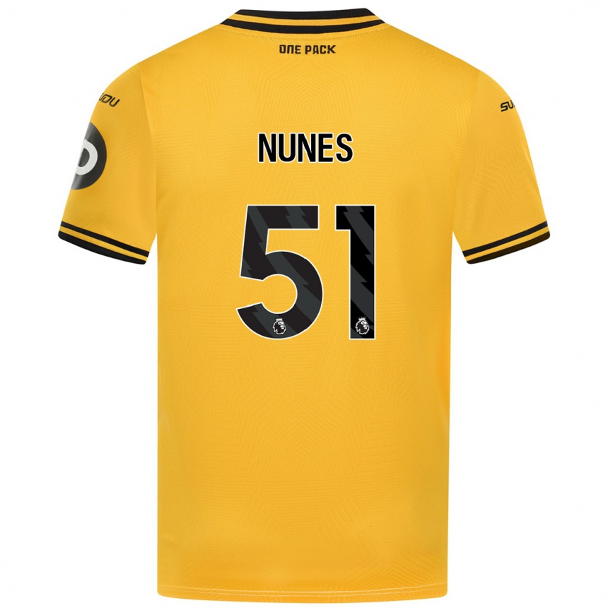 Férfi Labdarúgás Grazi Nunes #51 Sárga Hazai Jersey 2024/25 Mez Póló Ing