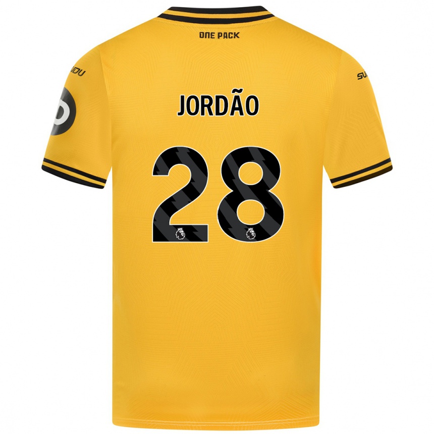 Férfi Labdarúgás Bruno Jordão #28 Sárga Hazai Jersey 2024/25 Mez Póló Ing