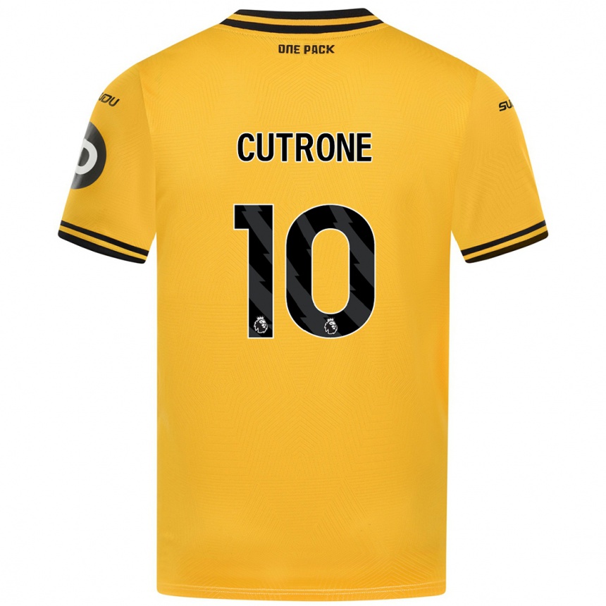 Férfi Labdarúgás Patrick Cutrone #10 Sárga Hazai Jersey 2024/25 Mez Póló Ing