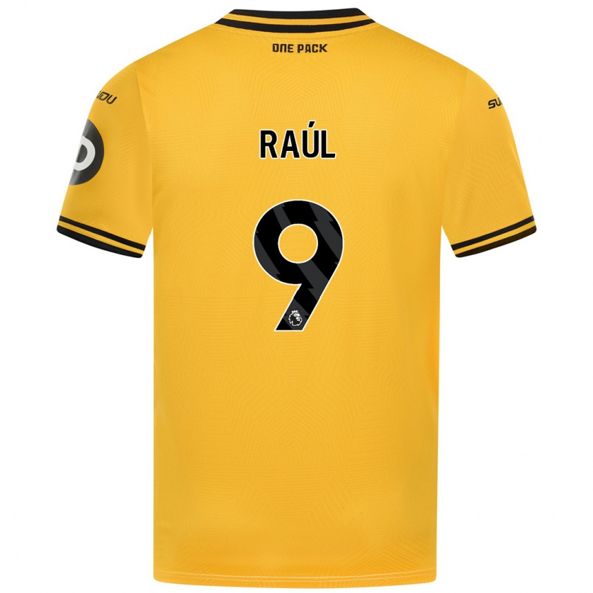 Férfi Labdarúgás Raul Jimenez #9 Sárga Hazai Jersey 2024/25 Mez Póló Ing