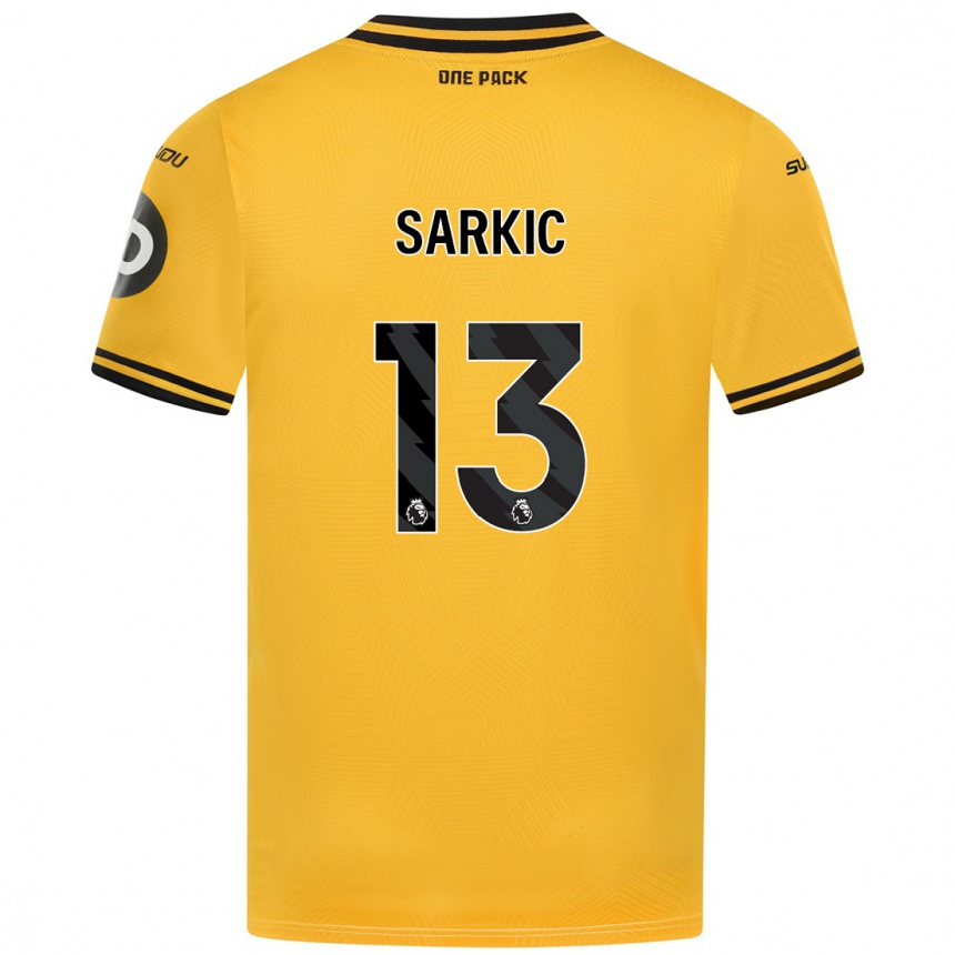 Férfi Labdarúgás Matija Sarkic #13 Sárga Hazai Jersey 2024/25 Mez Póló Ing