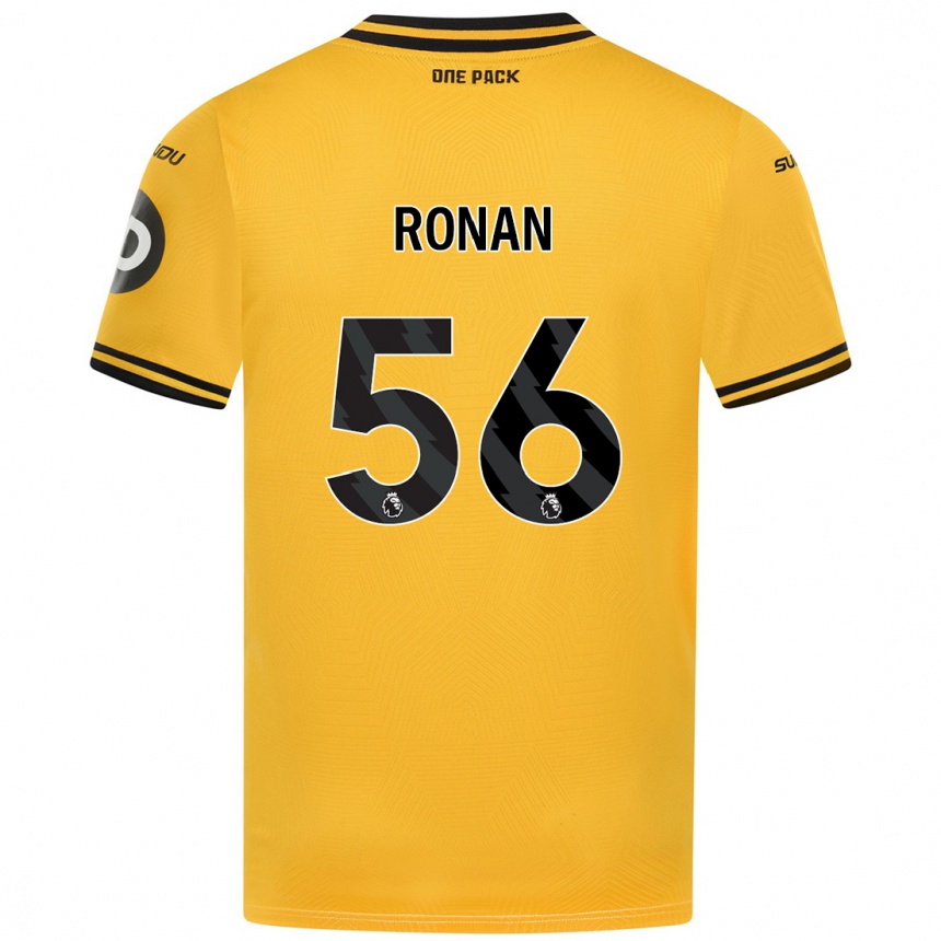 Férfi Labdarúgás Connor Ronan #56 Sárga Hazai Jersey 2024/25 Mez Póló Ing