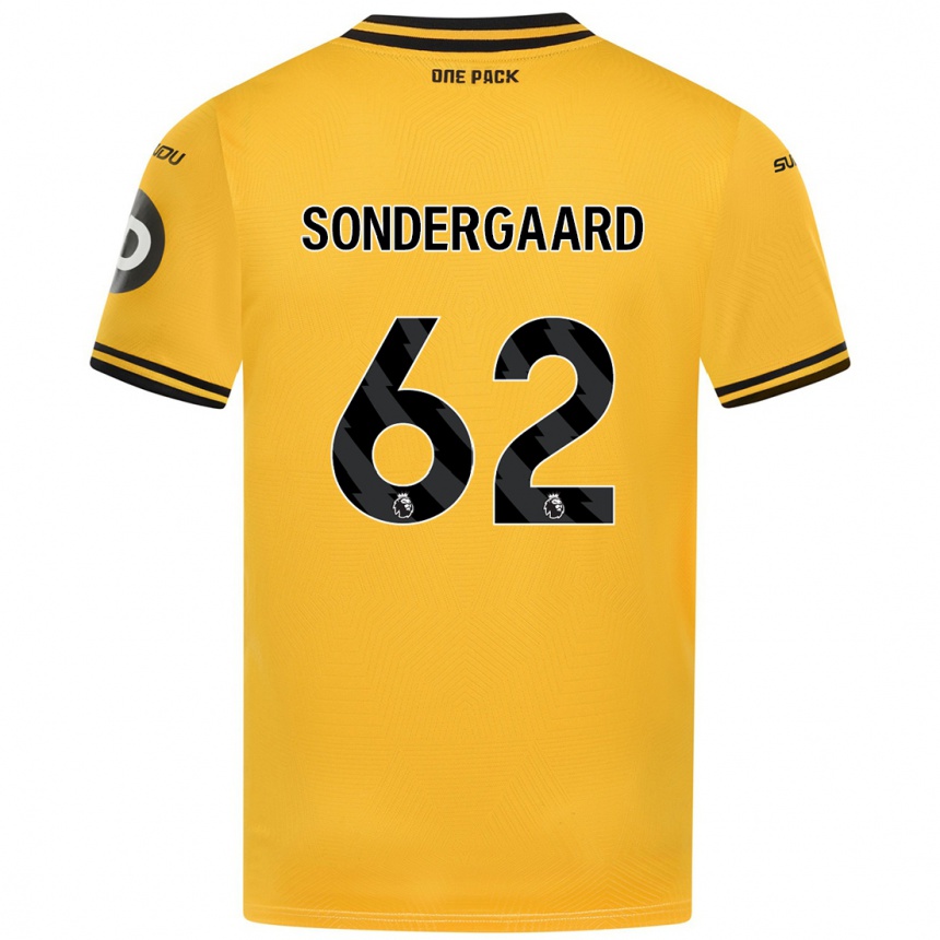 Férfi Labdarúgás Andreas Sondergaard #62 Sárga Hazai Jersey 2024/25 Mez Póló Ing