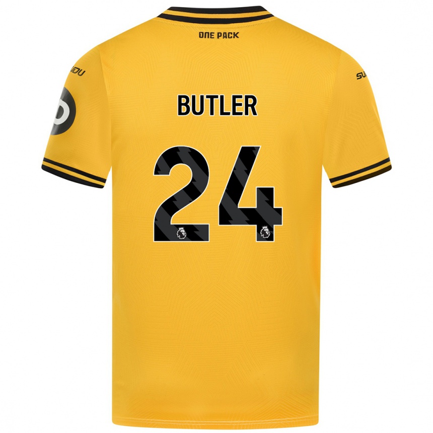 Férfi Labdarúgás Elli Butler #24 Sárga Hazai Jersey 2024/25 Mez Póló Ing