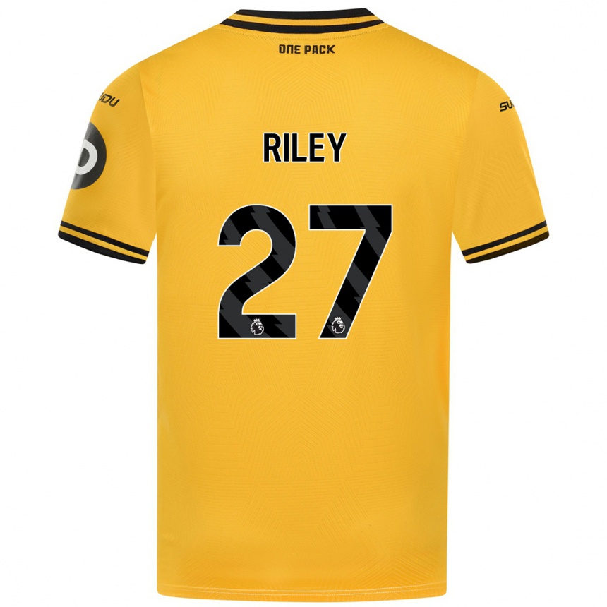 Férfi Labdarúgás Lauren Riley #27 Sárga Hazai Jersey 2024/25 Mez Póló Ing