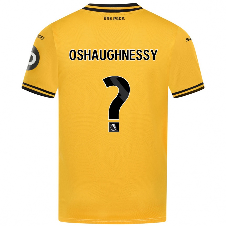 Férfi Labdarúgás Joe Oshaughnessy #0 Sárga Hazai Jersey 2024/25 Mez Póló Ing