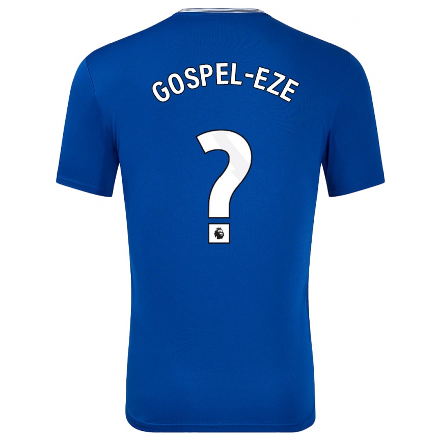 Férfi Labdarúgás Goodness Gospel-Eze #0 Kék -Val Hazai Jersey 2024/25 Mez Póló Ing