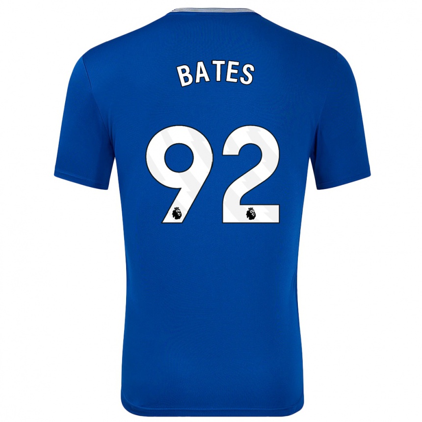 Férfi Labdarúgás Callum Bates #92 Kék -Val Hazai Jersey 2024/25 Mez Póló Ing