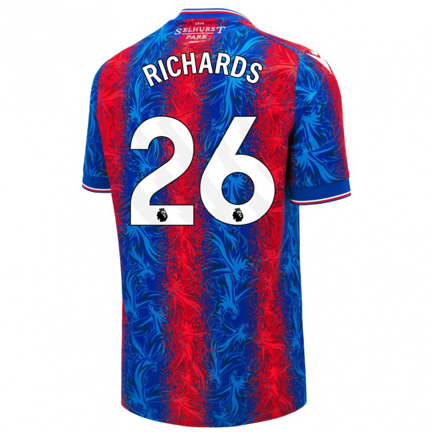 Férfi Labdarúgás Chris Richards #26 Piros Kék Csíkok Hazai Jersey 2024/25 Mez Póló Ing