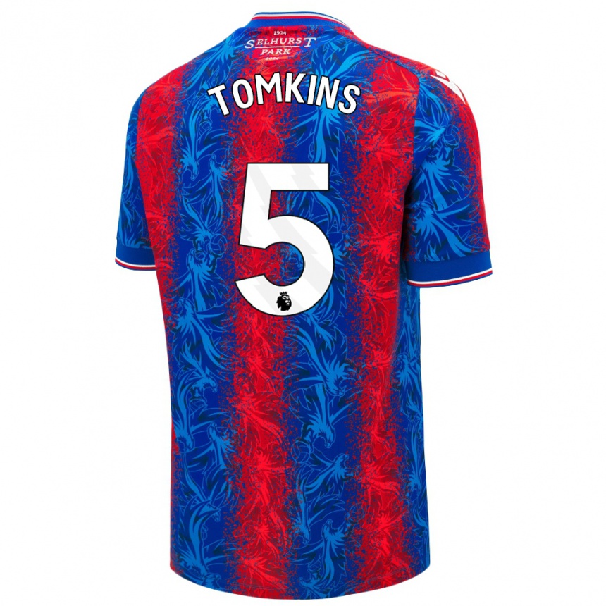 Férfi Labdarúgás James Tomkins #5 Piros Kék Csíkok Hazai Jersey 2024/25 Mez Póló Ing