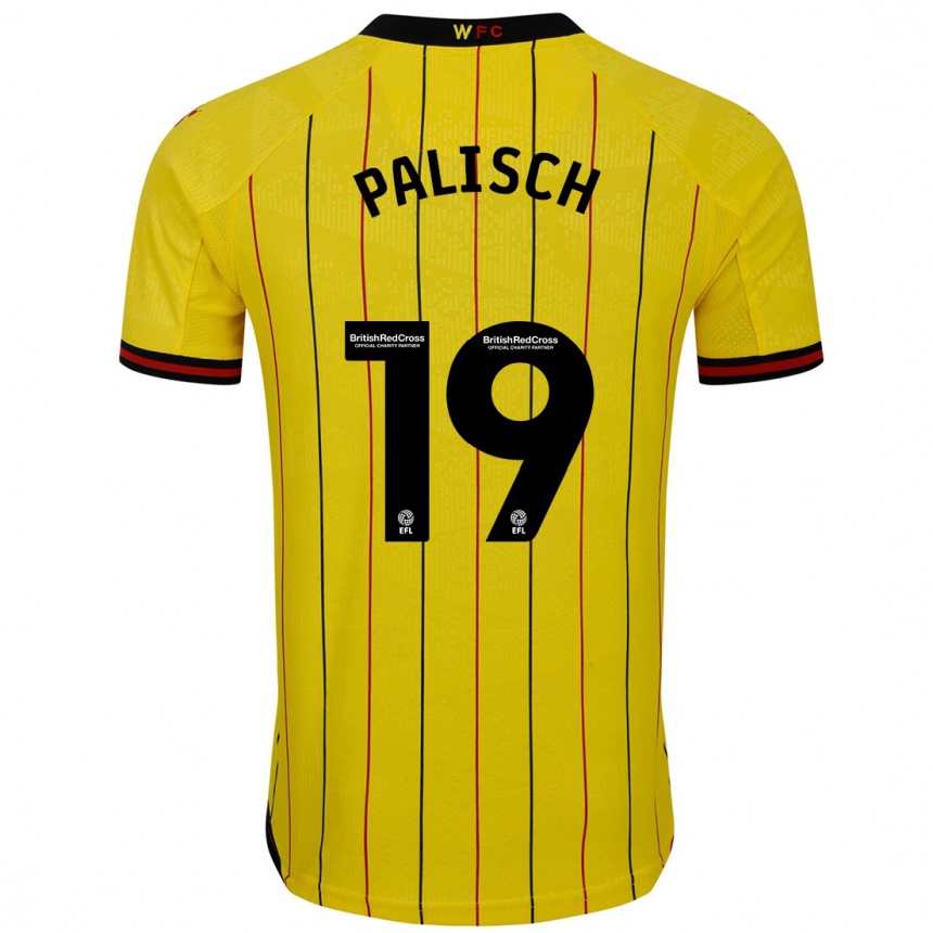 Férfi Labdarúgás Alli Palisch #19 Sárga Fekete Hazai Jersey 2024/25 Mez Póló Ing