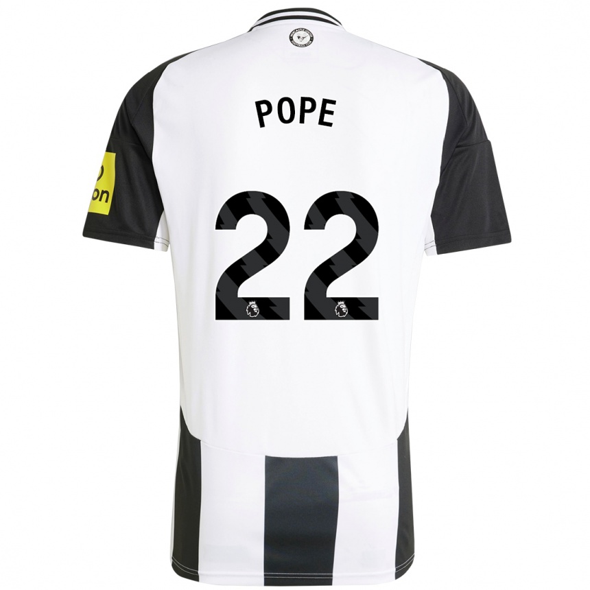 Férfi Labdarúgás Nick Pope #22 Fehér Fekete Hazai Jersey 2024/25 Mez Póló Ing