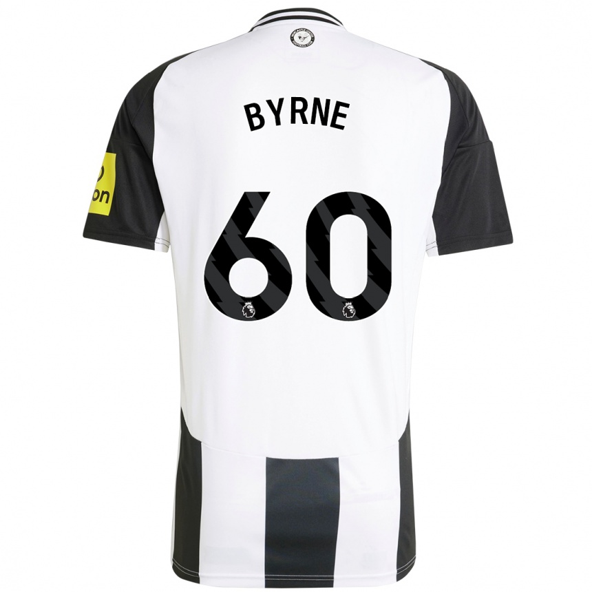 Férfi Labdarúgás Reece Byrne #60 Fehér Fekete Hazai Jersey 2024/25 Mez Póló Ing