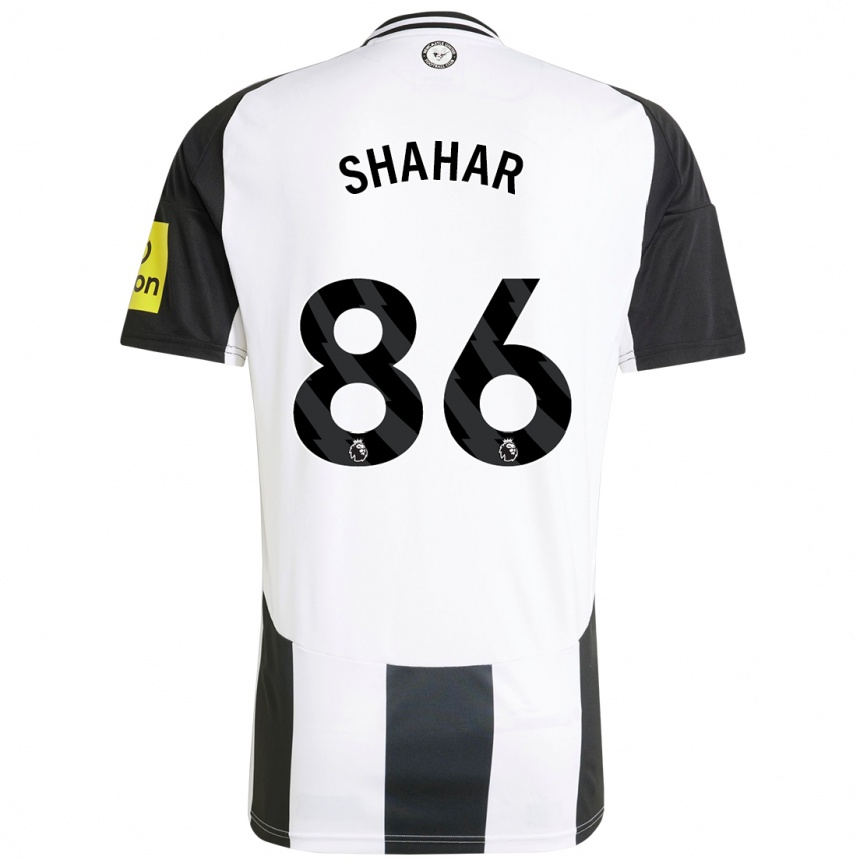 Férfi Labdarúgás Leo Shahar #86 Fehér Fekete Hazai Jersey 2024/25 Mez Póló Ing