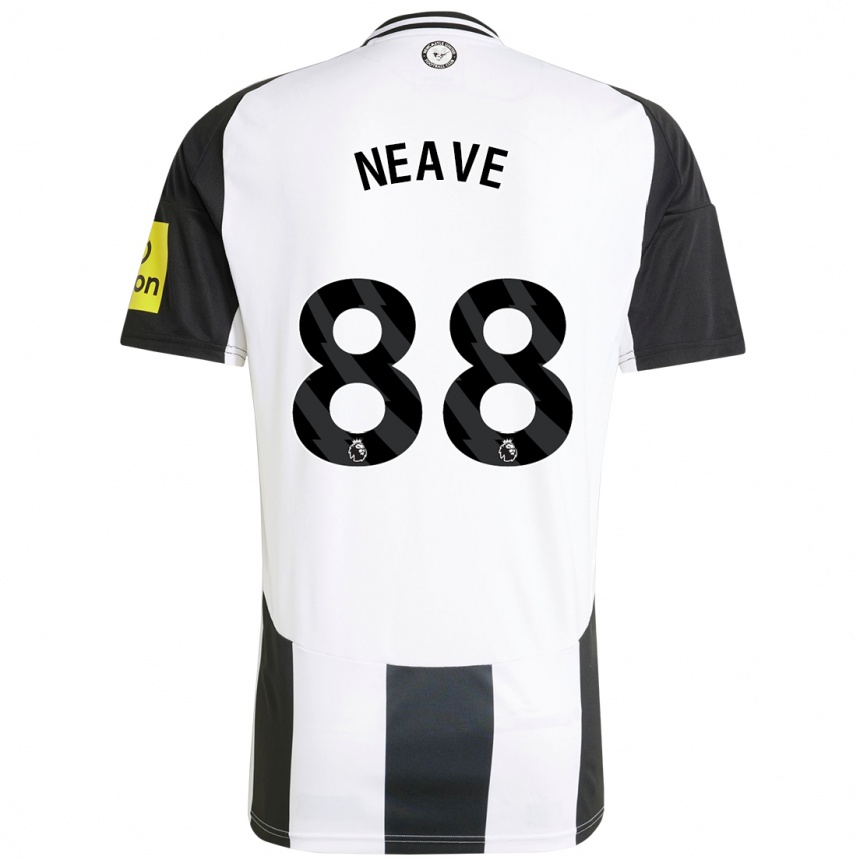 Férfi Labdarúgás Sean Neave #88 Fehér Fekete Hazai Jersey 2024/25 Mez Póló Ing