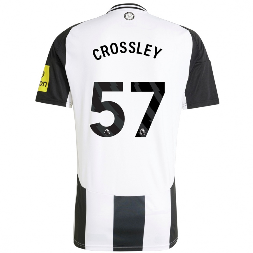 Férfi Labdarúgás Kyle Crossley #57 Fehér Fekete Hazai Jersey 2024/25 Mez Póló Ing