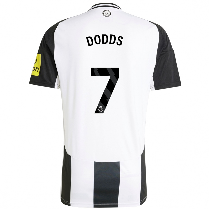 Férfi Labdarúgás Tyler Dodds #7 Fehér Fekete Hazai Jersey 2024/25 Mez Póló Ing