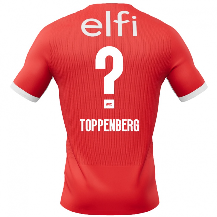 Férfi Labdarúgás Kevin Toppenberg #0 Piros Fehér Hazai Jersey 2024/25 Mez Póló Ing