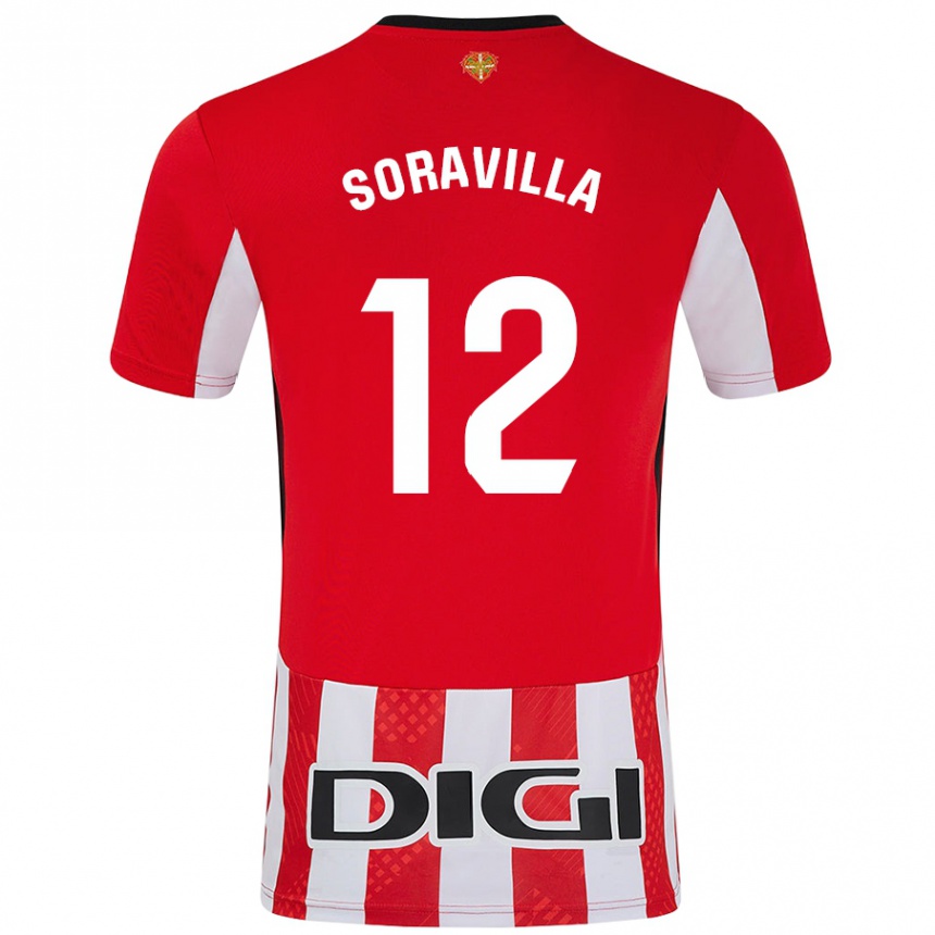 Férfi Labdarúgás Ander Soravilla #12 Piros Fehér Hazai Jersey 2024/25 Mez Póló Ing