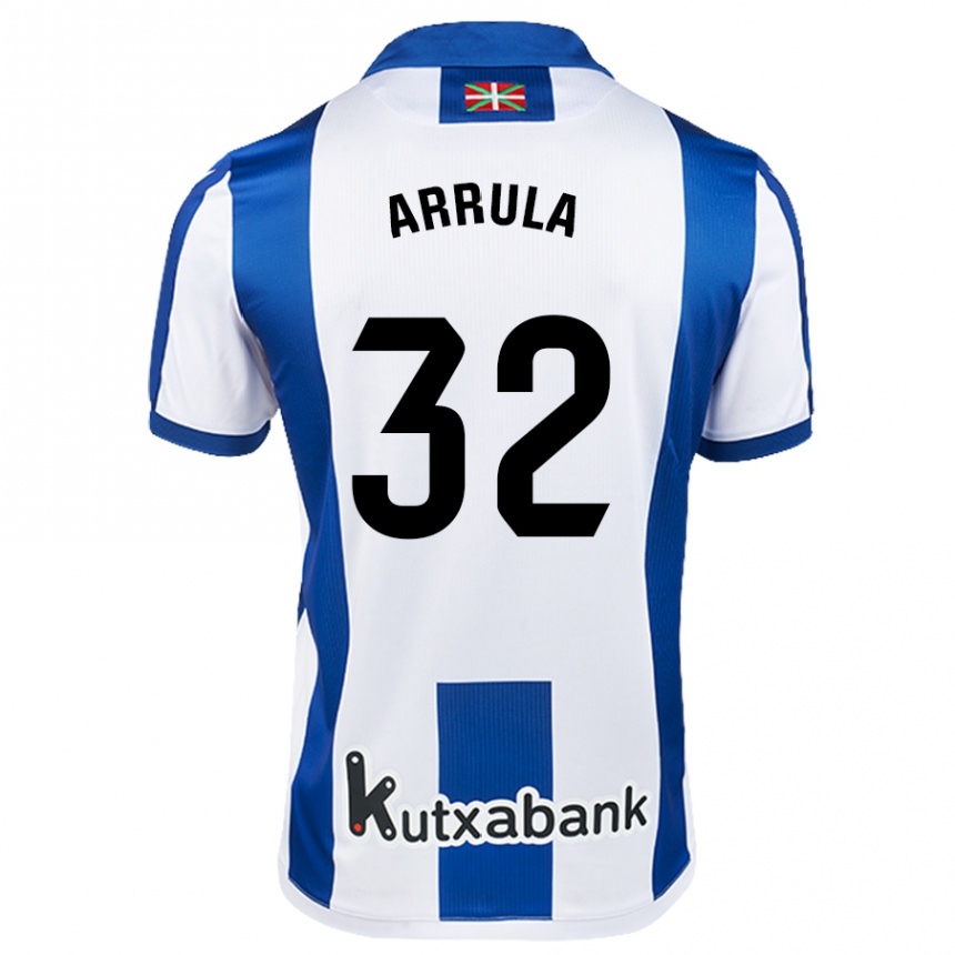 Férfi Labdarúgás Julia Arrula #32 Fehér Kék Hazai Jersey 2024/25 Mez Póló Ing