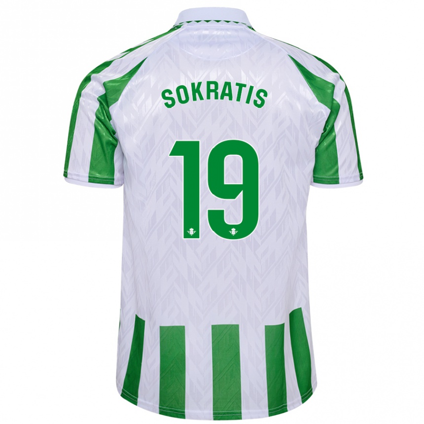 Férfi Labdarúgás Sokratis Papastathopoulos #19 Zöld Fehér Csíkok Hazai Jersey 2024/25 Mez Póló Ing