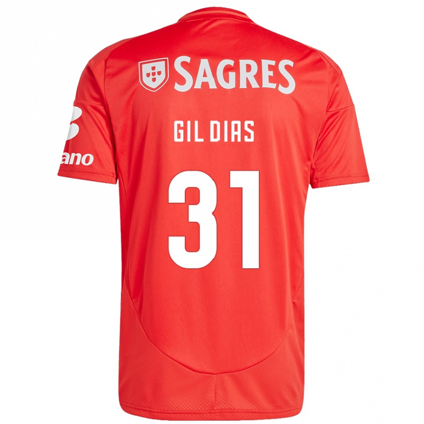 Férfi Labdarúgás Gil Dias #31 Piros Fehér Hazai Jersey 2024/25 Mez Póló Ing