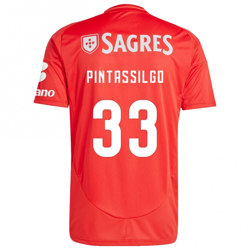 Férfi Labdarúgás Lara Pintassilgo #33 Piros Fehér Hazai Jersey 2024/25 Mez Póló Ing